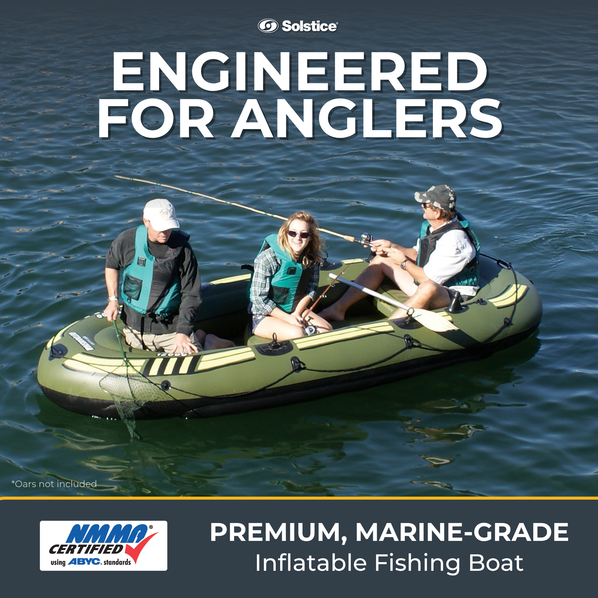 Solstice Outdoorsman premium marine-grade feature graphic with the boat on the water