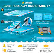 10' x 8' x 6" Inflatable Convertible Slide Dock
