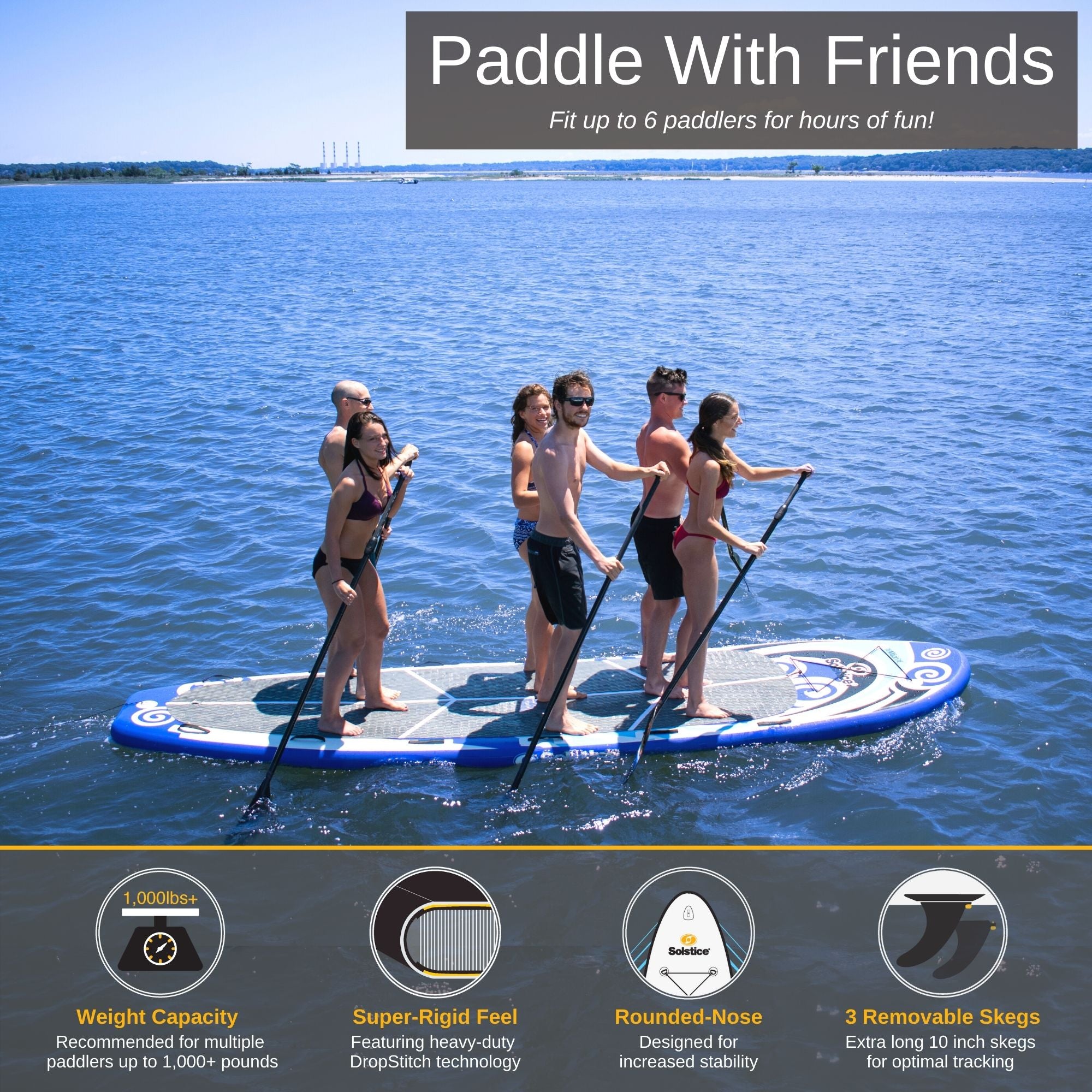 Multi-Person Inflatable Paddleboard 16' | Maori SUP Kit | Solstice