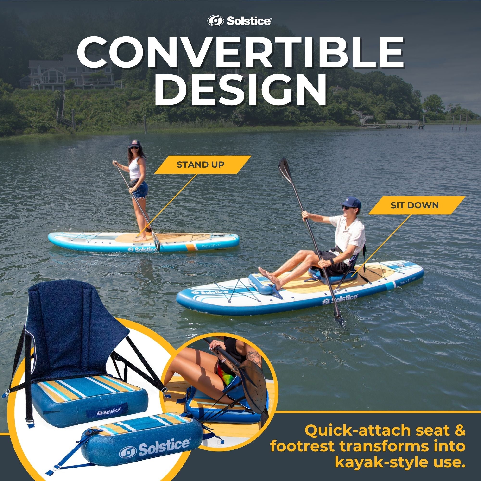 Solstice Watersports Lanai Inflatable Stand Up Paddleboard 10'4