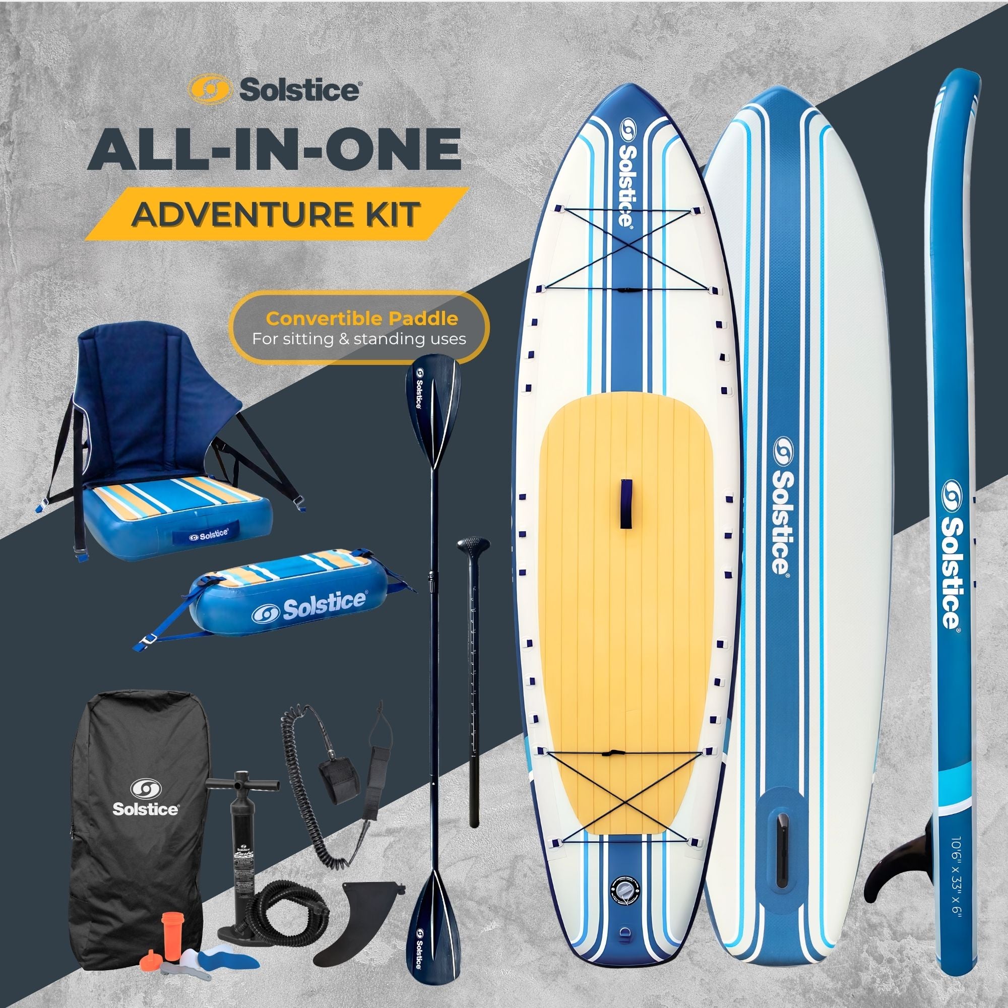 Solstice Watersports Lanai Inflatable Stand Up Paddleboard 10'4