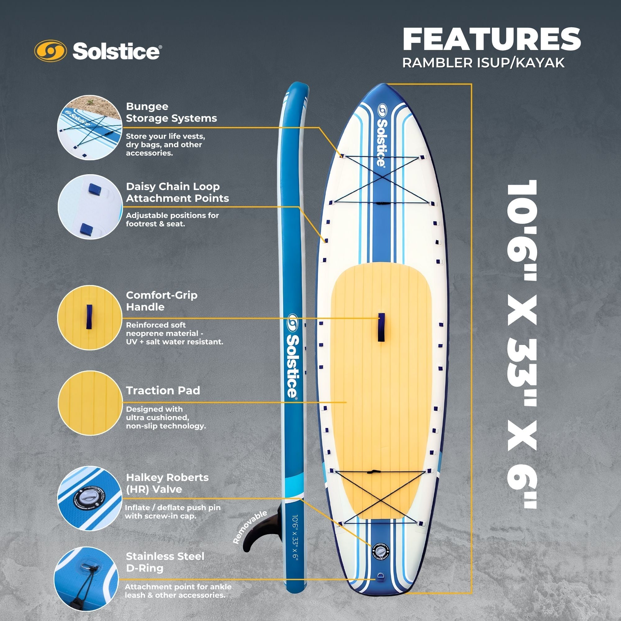 Solstice Watersports Lanai Inflatable Stand Up Paddleboard 10'4 Solstice Watersports Lanai Inflatable Stand Up Paddleboard 10'4
