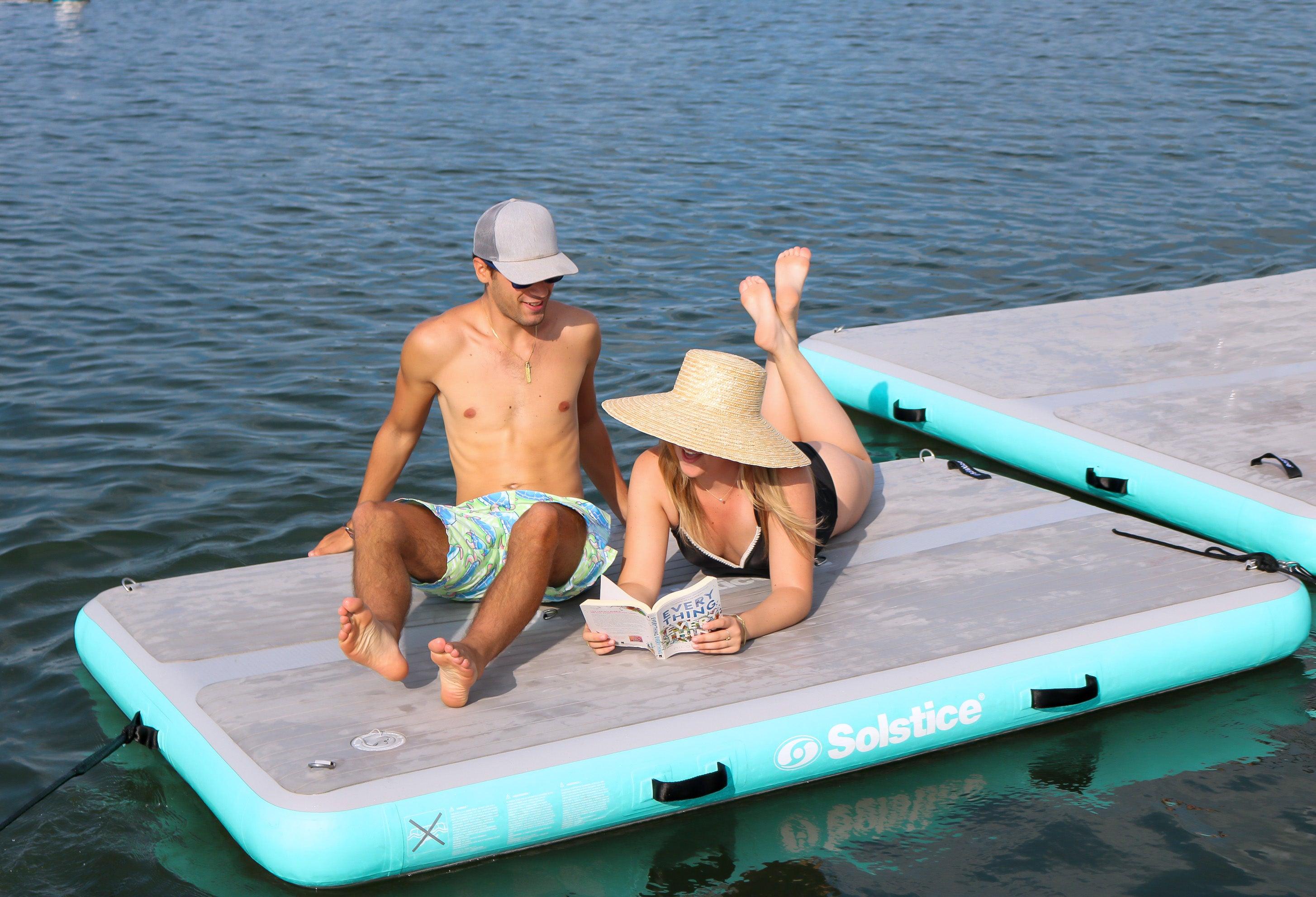 8' x 5' x 8" Inflatable Luxe Tract Dock - Solstice Watersports