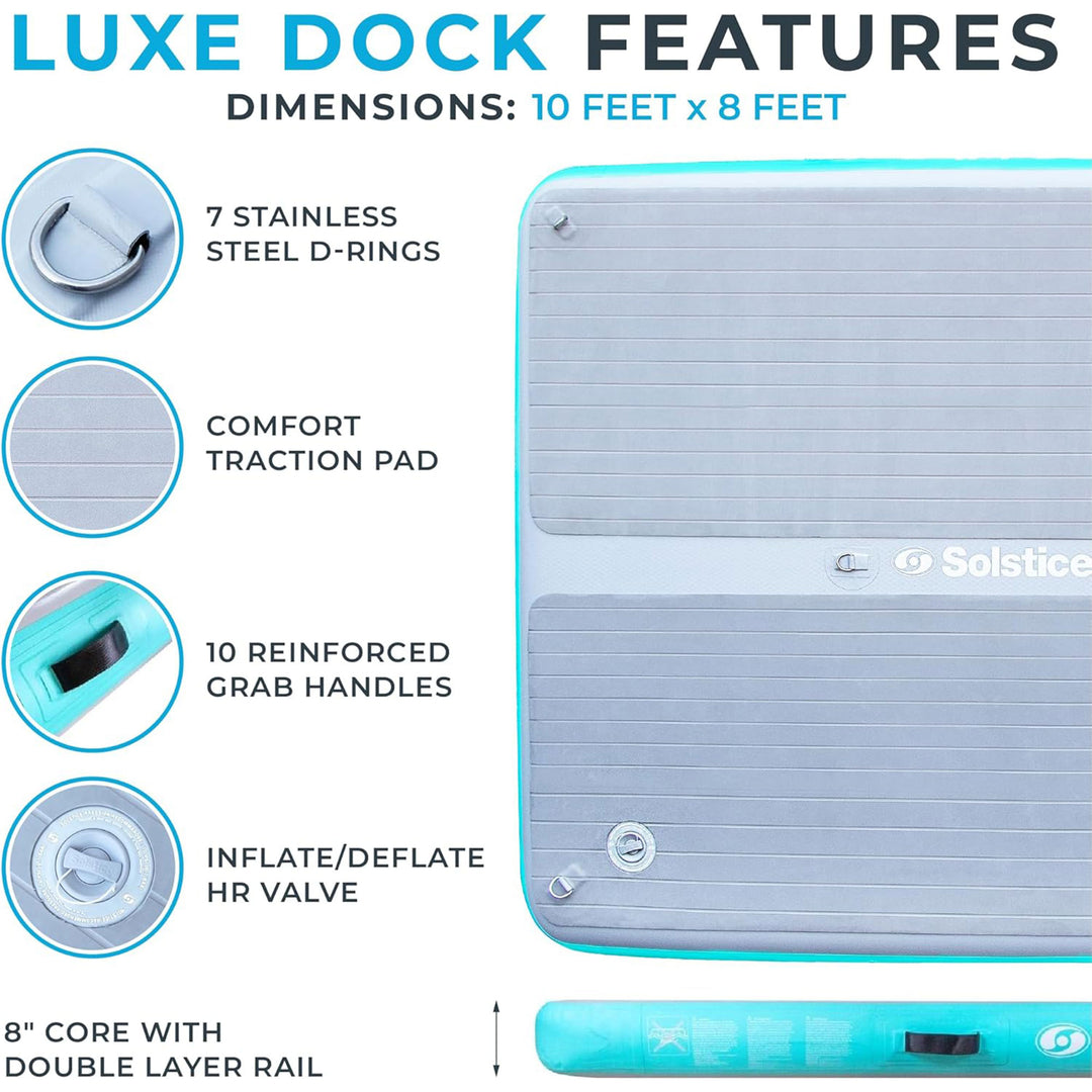 Solstice Watersports 10' x 8' Inflatable Luxe Tract Dock