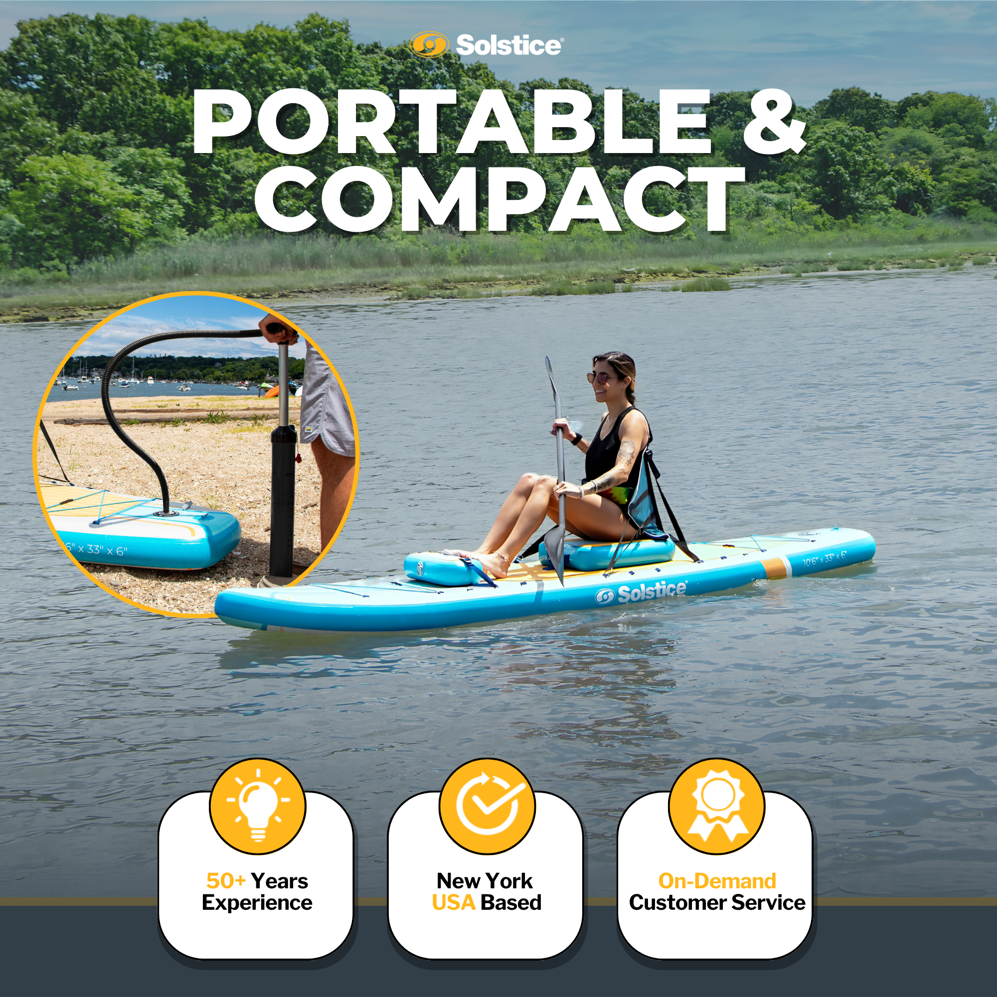 Solstice Watersports Lanai Inflatable Stand Up Paddleboard 10'4 Solstice Watersports Lanai Inflatable Stand Up Paddleboard 10'4